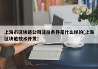 上海市区块链公司注册条件是什么样的[上海区块链技术开发]